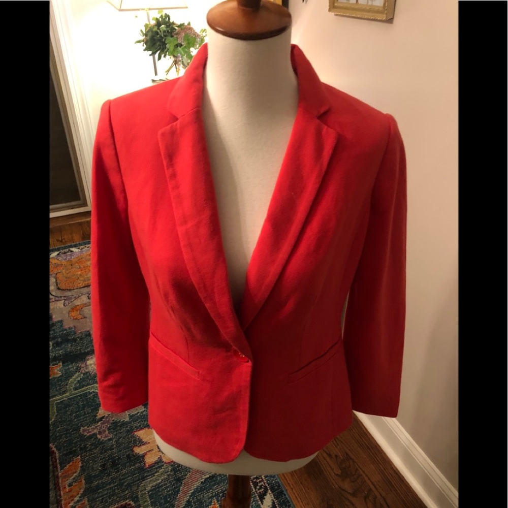 The Limited BRIGHT Coral Blazer!